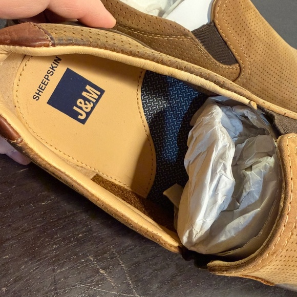 NWOB Johnston & Murphy McGuffey Perforated Leather Slip On Sneaker Brown Men 11M main image 7